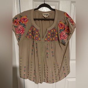 Boutique embroidered top